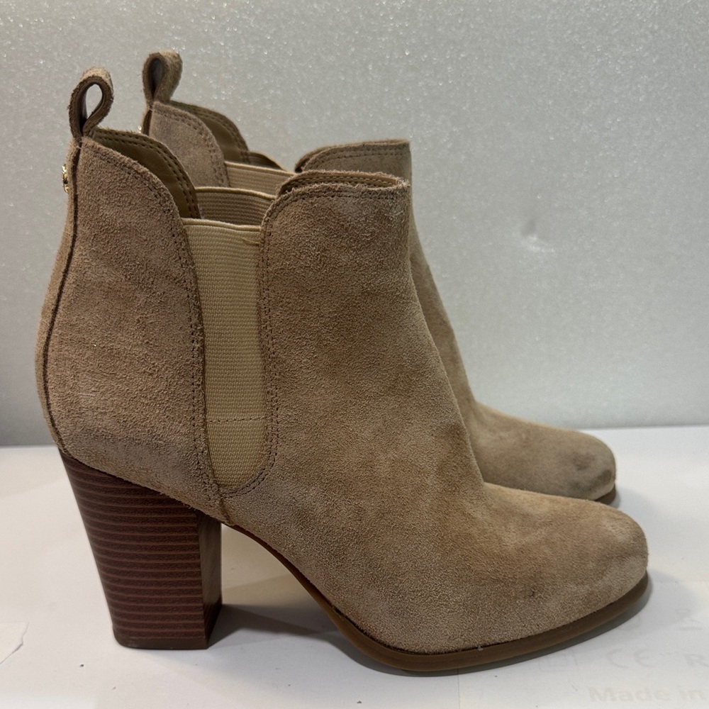 Michael Kors Beige Suede Ankle Boots - Picture 5 of 9